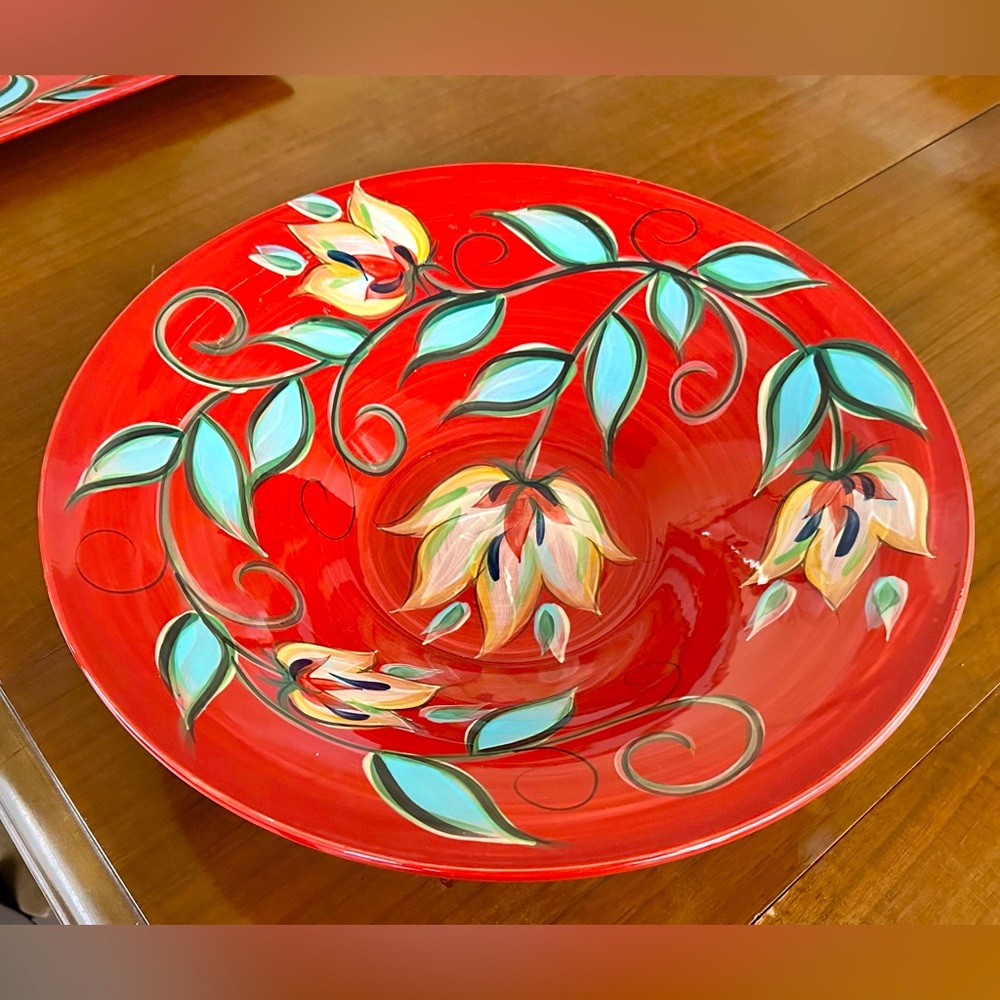 Southern Living at Home - Gail Pittman Red Bountiful Round Bowl